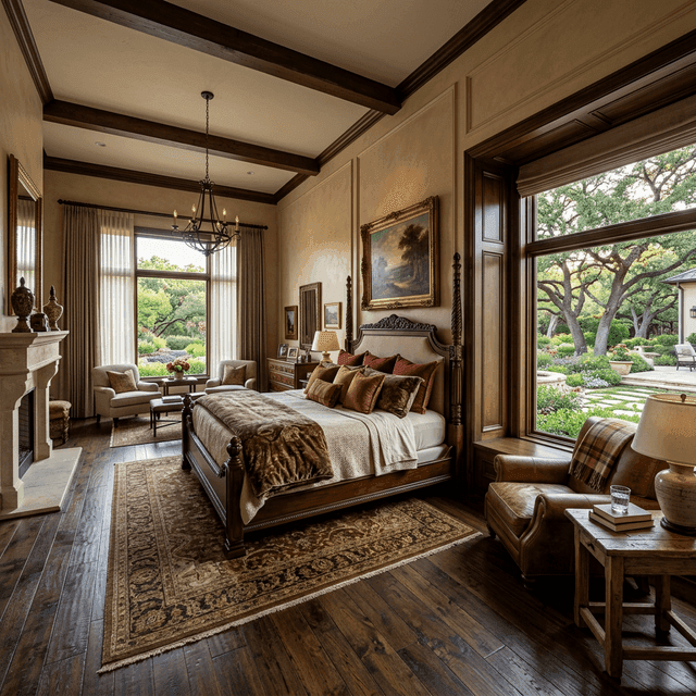 Luxury master bedroom of high-net-worth home