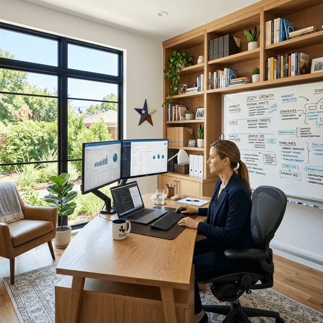 Modern home office workspace