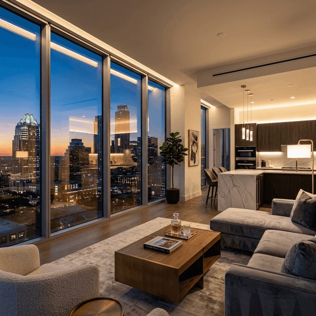 Luxury Texas condo interior for international investment