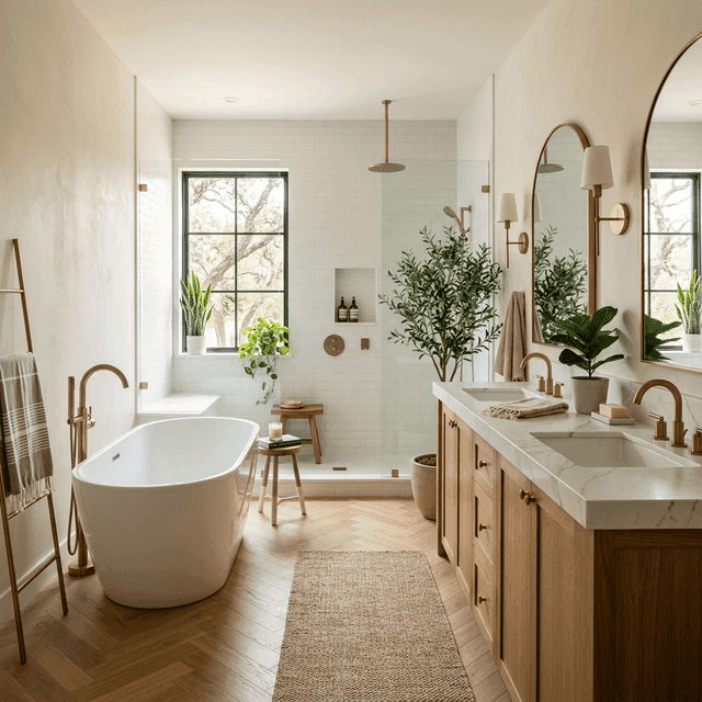 Beautifully renovated Texas home bathroom